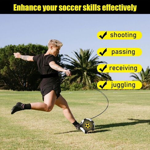 Soccer/Volleyball/Rugby Training Equipment,Football Kick Trainer,Solo Soccer Kick Trainer,Juggling Soccer Ball Holder,Training Aid Football Skills, Fits Ball 3, 4,and 5 in Saudi Arabia