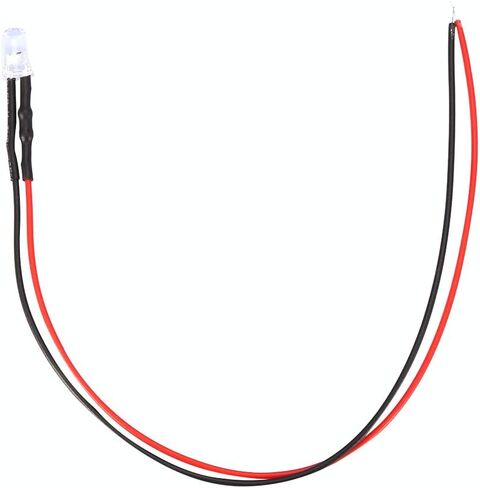 AQXREIGHT 10PCS 12V 5MM LED LED SEDTING DIODE DIED سلكي متعدد الألوان كابل مصباح LED 20CM 0.06W 10PCS 12V 5MM DIODE DIOD in Kuwait