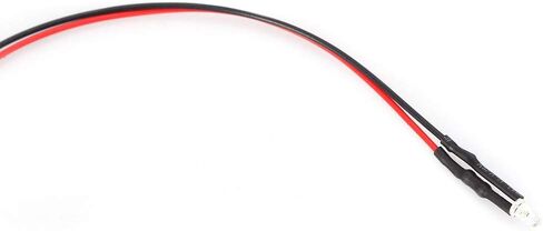 Aramox 10pcs 12v 3mm LED LID SIDE DIODE سلكي متعدد الألوان كابل ضوء LED 20 سم 0.06W لتحسين المنزل (الشعر الأبيض) in Saudi Arabia