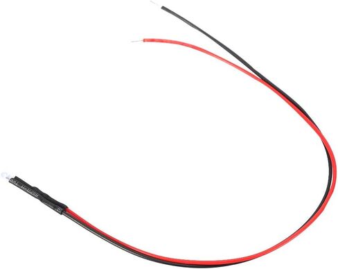 Aramox 10pcs 12v 3mm LED LID SIDE DIODE سلكي متعدد الألوان كابل ضوء LED 20 سم 0.06W لتحسين المنزل (الشعر الأبيض) in Saudi Arabia