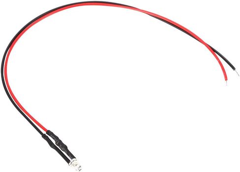 Aramox 10pcs 12v 3mm LED LED SEDITE DIODE سلكي متعدد الألوان كابل ضوء 20 سم 0.06W لتحسين المنزل (الشعر الأبيض الوردي) in Kuwait