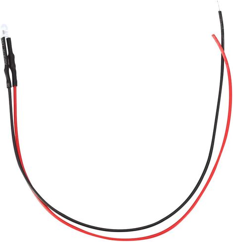 Aramox 10pcs 12v 3mm LED LED SEDITE DIODE سلكي متعدد الألوان كابل ضوء 20 سم 0.06W لتحسين المنزل (الشعر الأبيض الوردي) in Kuwait