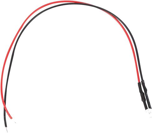 Aramox 10pcs 12v 3mm LED LED SEDITE DIODE سلكي متعدد الألوان كابل ضوء 20 سم 0.06W لتحسين المنزل (الشعر الأبيض الوردي) in Kuwait