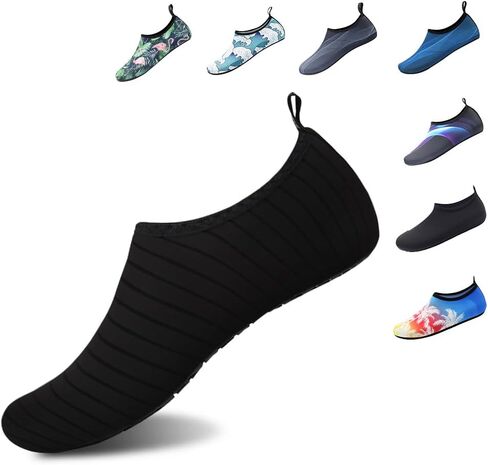 Water Shoes for Women Men Quick-Dry Barefoot Aqua Socks Swim Pool Non Slip Surf Yoga Exercise Outdoor Trave Essentials in Kuwait