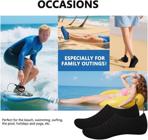Water Shoes for Women Men Quick-Dry Barefoot Aqua Socks Swim Pool Non Slip Surf Yoga Exercise Outdoor Trave Essentials in Kuwait