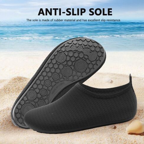 Water Shoes for Women Men Quick-Dry Barefoot Aqua Socks Swim Pool Non Slip Surf Yoga Exercise Outdoor Trave Essentials in Kuwait
