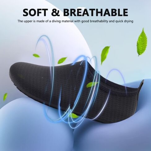 Water Shoes for Women Men Quick-Dry Barefoot Aqua Socks Swim Pool Non Slip Surf Yoga Exercise Outdoor Trave Essentials in Kuwait