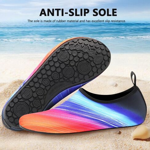 Water Shoes for Women Men Quick-Dry Barefoot Aqua Socks Swim Pool Non Slip Surf Yoga Exercise Outdoor Trave Essentials in Kuwait
