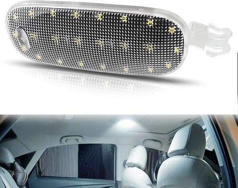 Bestview LED خريطة السقف الداخلي العدسة غطاء ضوء القبة فوق رأس ثنائي الفينيل متعدد الكلور LED ل Dodge RAM 1500 Dakota Neon Caravan Chrysler Sebring Town & Country ، 6000k أبيض مصباح القبة ، مجموعة واحدة in Saudi Arabia