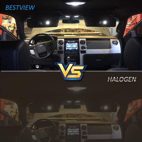 Bestview LED خريطة السقف الداخلي العدسة غطاء ضوء القبة فوق رأس ثنائي الفينيل متعدد الكلور LED ل Dodge RAM 1500 Dakota Neon Caravan Chrysler Sebring Town & Country ، 6000k أبيض مصباح القبة ، مجموعة واحدة in Saudi Arabia