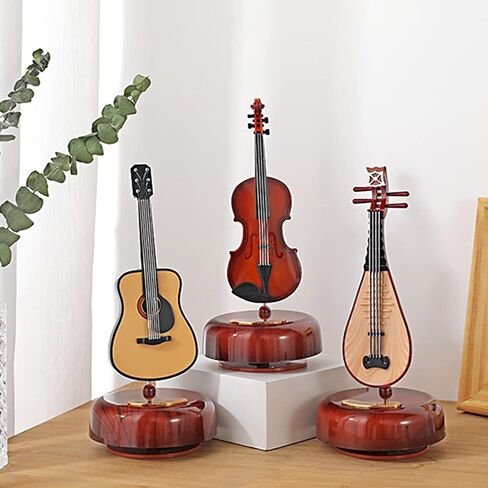 Hxber الصينية Lute Music Box Classical Wind Musicbox Twirling Music Box قاعدة دورية للآلة الموسيقية المصغرة للمواد الأليئة الهدية لعيد ميلاد عيد الميلاد عيد الأم يوم الأم in Saudi Arabia