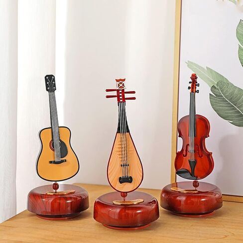 Hxber الصينية Lute Music Box Classical Wind Musicbox Twirling Music Box قاعدة دورية للآلة الموسيقية المصغرة للمواد الأليئة الهدية لعيد ميلاد عيد الميلاد عيد الأم يوم الأم in Saudi Arabia