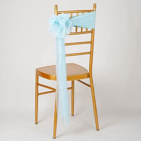 Chair Flowers, Sheer Organza Chair Knot Sashes Bow Cover Chair Sashes Bridal Shower(5) in Saudi Arabia