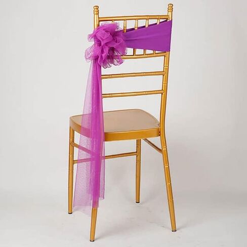 Chair Flowers, Sheer Organza Chair Knot Sashes Bow Cover Chair Sashes Bridal Shower(5) in Saudi Arabia