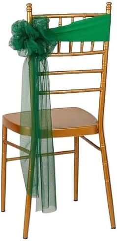 Chair Flowers, Sheer Organza Chair Knot Sashes Bow Cover Chair Sashes Bridal Shower(5) in Saudi Arabia
