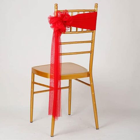 Chair Flowers, Sheer Organza Chair Knot Sashes Bow Cover Chair Sashes Bridal Shower(5) in Saudi Arabia