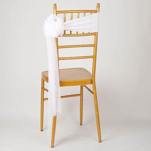 Chair Flowers, Sheer Organza Chair Knot Sashes Bow Cover Chair Sashes Bridal Shower(5) in Saudi Arabia