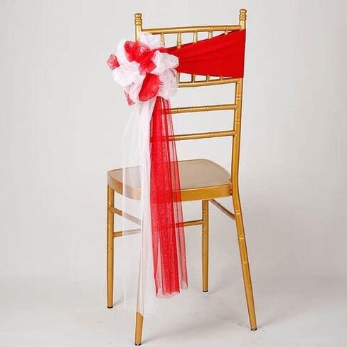 Chair Flowers, Sheer Organza Chair Knot Sashes Bow Cover Chair Sashes Bridal Shower(5) in Saudi Arabia