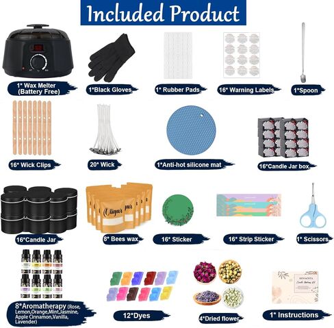 أوليغار كمل شموع صنع شمعة مع شمع الشمع ، وصنع الشموع لوازم ، و DIY Arts & Crafts Kits هدية للمبتدئين ، والبالغين ، والأطفال ، بما في ذلك الشمع in Saudi Arabia