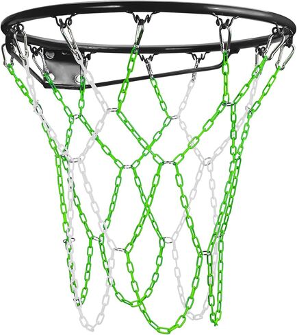Basketball Net Heavy Duty Replacement,Carbon Steel Chain Basketball net, Anti-Rust Use Indoor Outdoor Standard 12 Loops Hoop in Kuwait
