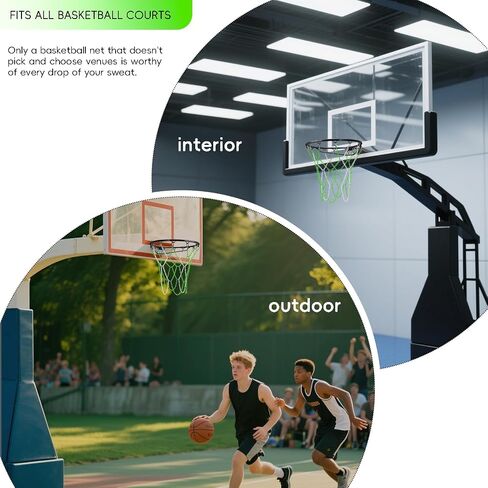 Basketball Net Heavy Duty Replacement,Carbon Steel Chain Basketball net, Anti-Rust Use Indoor Outdoor Standard 12 Loops Hoop in Kuwait