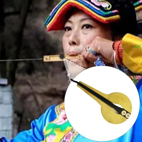 Russian Jaw Harp Mouth Musical Instrument, Maultrommel Folk Music for Adults, Children, Round in Kuwait