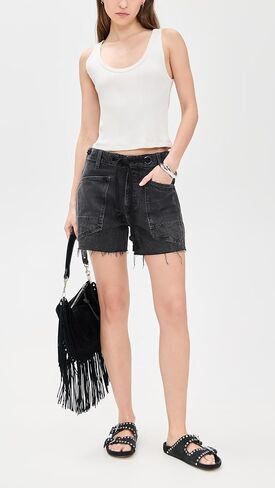 Free People Women's Moxie Shorts, Truest Blue, 33 in Saudi Arabia