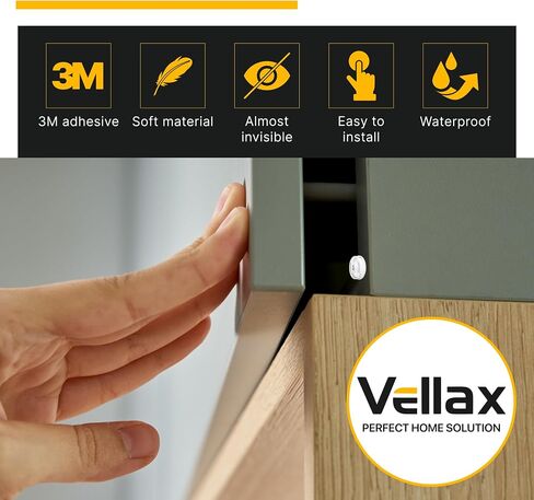 128 Self Adhesive Cabinet Door Bumpers – Sticky Clear Silicone Rubber Pads for Furniture Drawers, Kitchen Cabinets, Decor, Wall Protection – Vellax in Kuwait