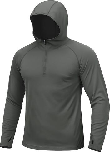 TACVASEN MENS SUN SUN PROTERTIC THRUTS UPF 50+ Rash Guard Long Sleeve Quarit in Kuwait