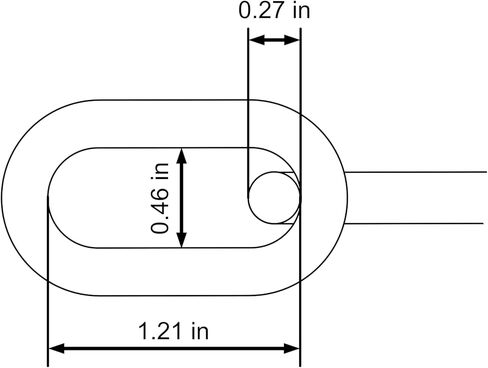 صنع في الولايات المتحدة الأمريكية 1/4 "G43 سلسلة اختبار عالية NACM ، سلسلة مرساة WLL 2600 رطل ، غلف سميكة الساخنة مغموسة ، الطول متعدد الطول (20 قدم) in Kuwait