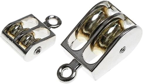Stainless Steel Pulley, Zinc Alloy Fixed Block Crown Wheel Set and Block Hoisting Wheel Mini Single/Double Pulley 36mm(Single Pulley 36mm) in Saudi Arabia