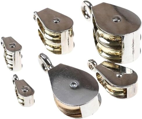 Stainless Steel Pulley, Zinc Alloy Fixed Block Crown Wheel Set and Block Hoisting Wheel Mini Single/Double Pulley 36mm(Single Pulley 36mm) in Saudi Arabia