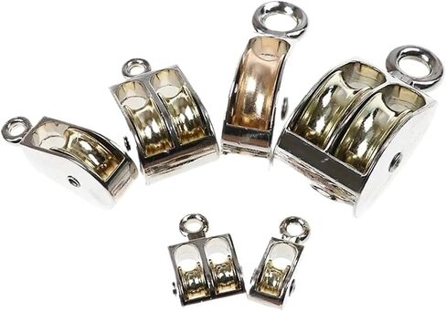 Stainless Steel Pulley, Zinc Alloy Fixed Block Crown Wheel Set and Block Hoisting Wheel Mini Single/Double Pulley 36mm(Single Pulley 36mm) in Saudi Arabia