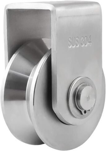 بكرة من الفولاذ المقاوم للصدأ ، 304 من الفولاذ المقاوم للصدأ 360 درجة الدوران ثقيلة العجلة الأخدود V-type مجموعة (54 ملم ساعة) in Kuwait