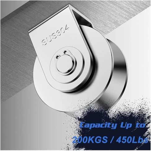 بكرة من الفولاذ المقاوم للصدأ ، 304 من الفولاذ المقاوم للصدأ 360 درجة الدوران ثقيلة العجلة الأخدود V-type مجموعة (54 ملم ساعة) in Kuwait