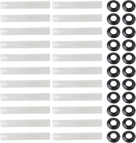 US! 22pcs Garage Door Hinge Quiet Roller Sleeves 11mm ID 80mm Length Roller Shaft Nuts Bearing Gaskets for Most Garage Doors in Saudi Arabia