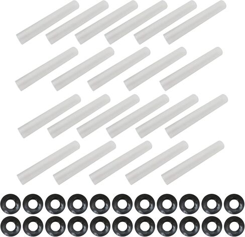 US! 22pcs Garage Door Hinge Quiet Roller Sleeves 11mm ID 80mm Length Roller Shaft Nuts Bearing Gaskets for Most Garage Doors in Saudi Arabia