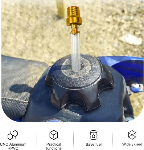 2pcs قبعة الغاز تنفيس أنبوب تنفيس ، أنبوب خرطوم تنفيس التهوية الصمام ، أنبوب تنفيس الخزان في اتجاه واحد مع CNC مع غطاء الألومنيوم ، ل ATV Quad 4 Wheeler ، دراجة نارية على الطرق الوعرة (أسود) in Saudi Arabia