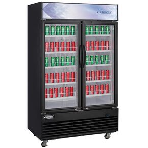 FSE 373-DSM-48R Refrigerated Merchandiser, 2-Section, 54-1/8"W x 31-7/8"D x 80-3/8"H, Bottom Mount, Digital Control, LED Lighting, Adjustable Shelves, 33°F-41°F Temperature Range in Kuwait