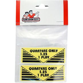 Arcade Pinball 1 Quarter 1 Play Sticker -Set of 2 in Kuwait