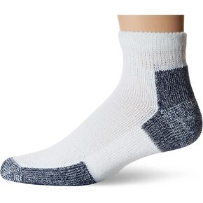 Thorlos JMX Max Cushion Running Ankle Socks, White/Navy (3 Pair Pack), LG (Men's Shoe 9-12.5, Women's Shoe 10.5-13) in Kuwait