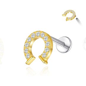 limerencia Pure Titanium F136 Hypoallergenic Piercing Jewelry,Flat Back Internally Threaded Stud Earring 18g for Cartilage/Tragus/Helix/Conch/Nose/Lip in Saudi Arabia