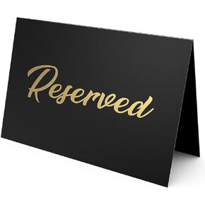 12 Pack Reserved Table Signs for Wedding, Elegant Reserved Seating Signs for Tables, Designed for Wedding, Parties and Events 4x3 Inches Black in Kuwait
