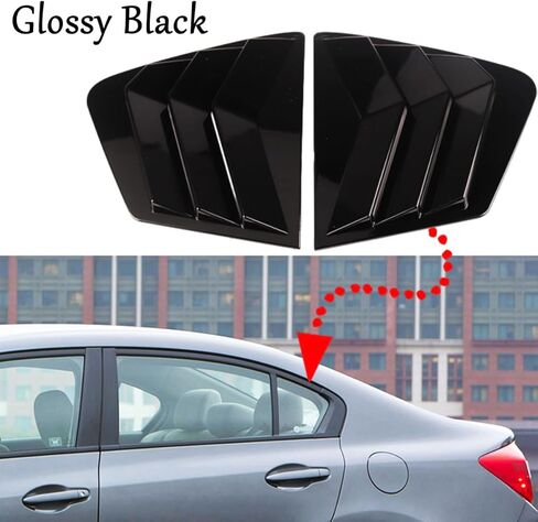 2-PCs لـ Honda Civic 9th سيدان 2012 2013 2014 2015 الملحقات الرياضية السيارات الخارجي مصاريع تزيين الزخرفة الجانبية الخلفية in Kuwait