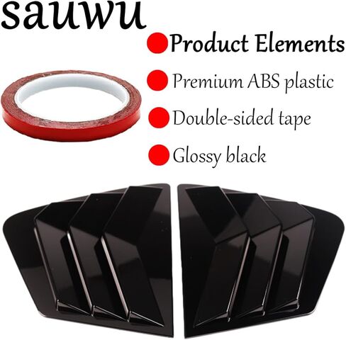 2-PCs لـ Honda Civic 9th سيدان 2012 2013 2014 2015 الملحقات الرياضية السيارات الخارجي مصاريع تزيين الزخرفة الجانبية الخلفية in Kuwait