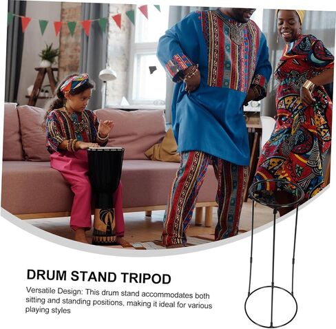 PRETYZOOM Djembe Percussion Instrument Stand Folding African Drum Bracket Comfortable Drum Seat for Boys and Girls and Adults in Saudi Arabia