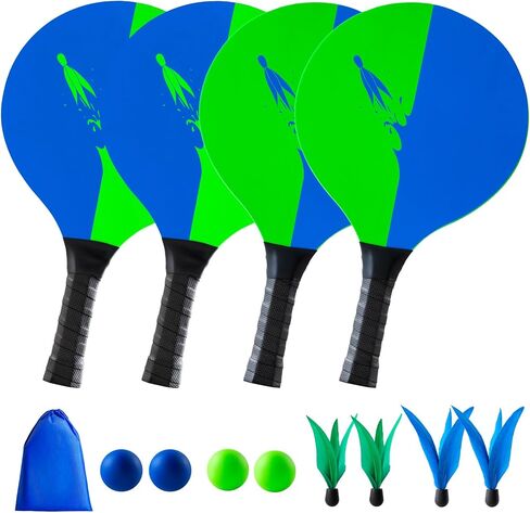 مجموعة كرة مجداف شاطئ U & C Planet ، مجموعة الريشة ، لعبة داخلية في الهواء الطلق ممتعة للأطفال المراهقين والكبار ، لعبة عائلية مثالية لحديقة الفناء الخلفي للشاطئ والتخييم in Kuwait