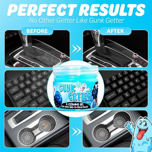 6 Pack, Cleaning Gel for Those Hard to Reach Places, Automotive Cup Holder Electronic Keyboard Office, Slime Gel Cleaner Dust Crumb Removal in Kuwait