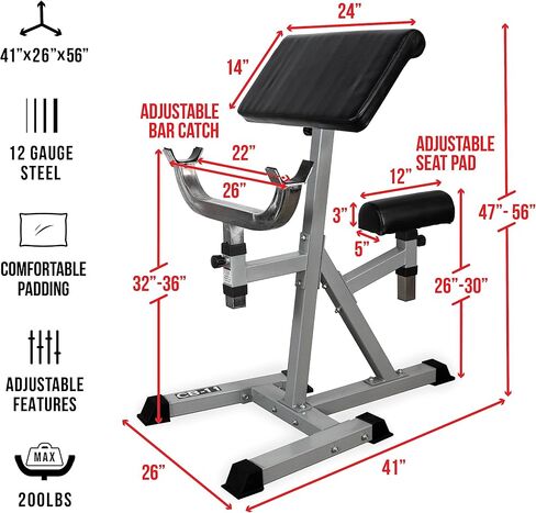 Valor Fitness Preacher Curl Bench - آلات الشباك القابلة للتعديل تجلس أو تقف إلى الجزء العلوي in Kuwait