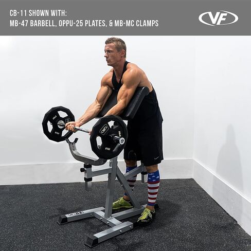 Valor Fitness Preacher Curl Bench - آلات الشباك القابلة للتعديل تجلس أو تقف إلى الجزء العلوي in Kuwait